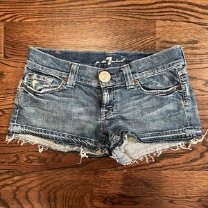 7 for all man kind denim cut offs